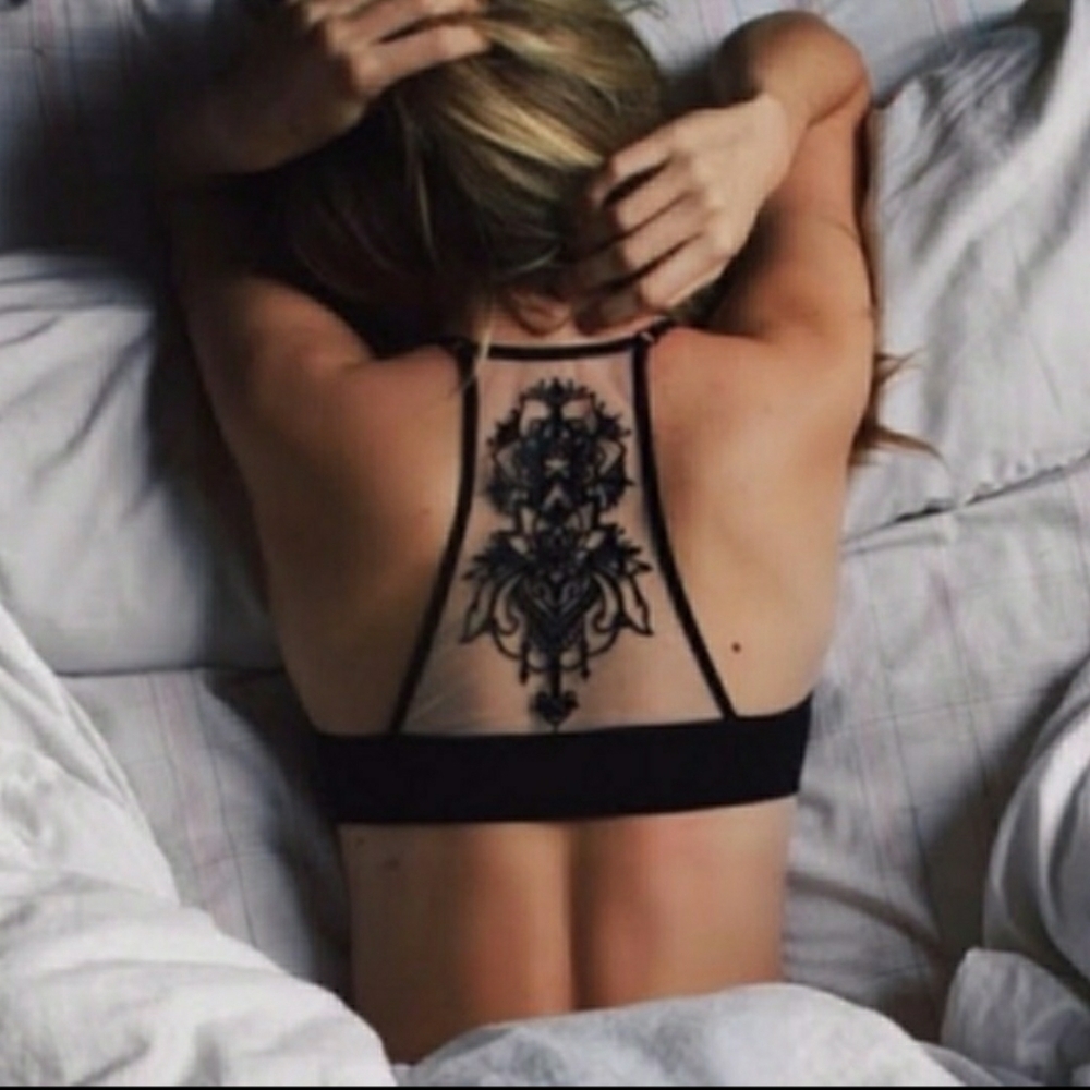 Tatoo Mesh Racerback Bralette